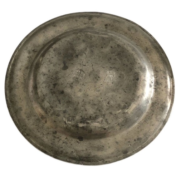 Antique Thomas Danforth Boardman Pewter 7 7/8” Plate Eagle 1805-1820 American - Picture 7 of 8